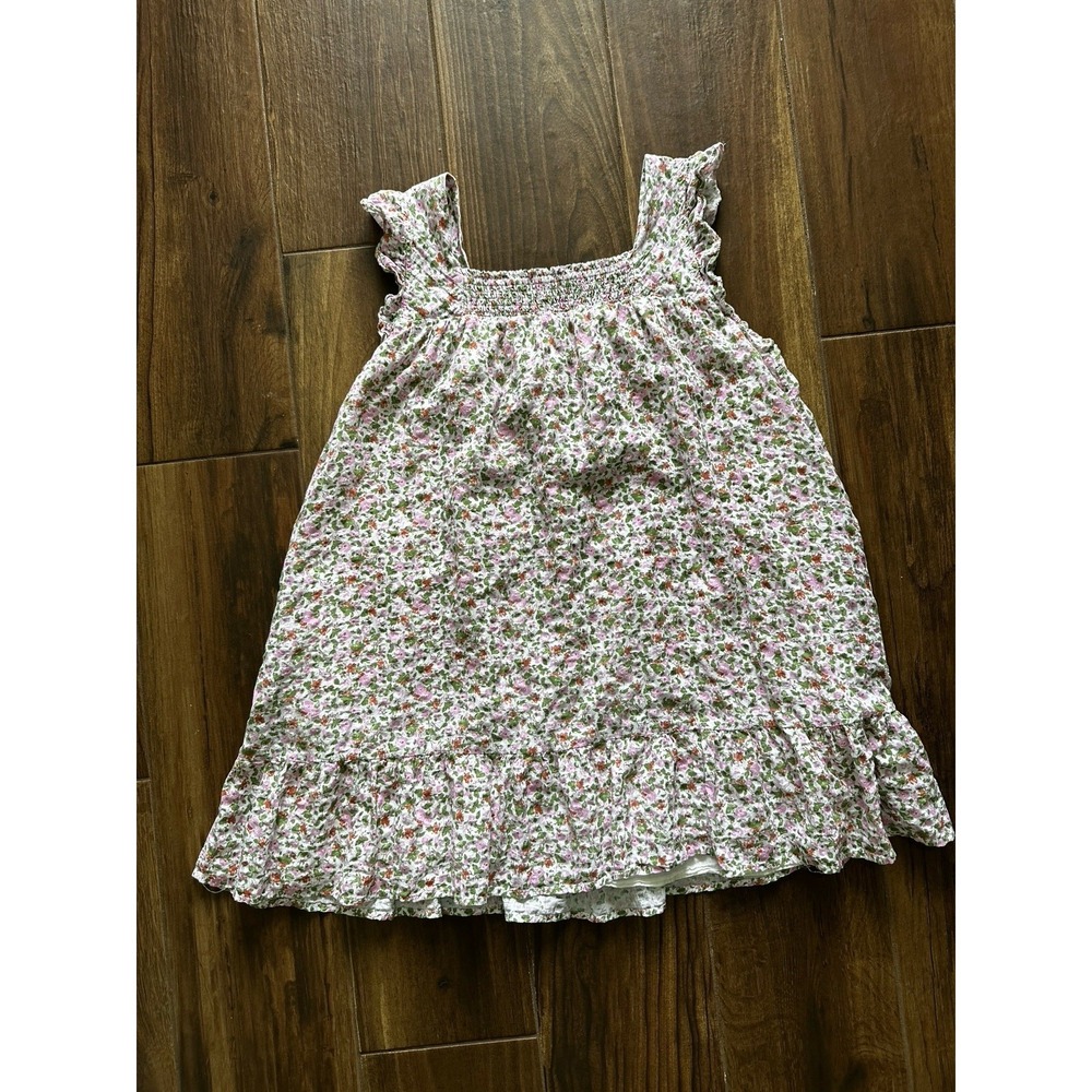 Hayden Los Angeles Mini Babydoll Dress Smocked Med Cottage Ruffle Floral Boho - Picture 2 of 7